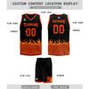 Custom Basketball Jersey for Men Basketball Uniform Youth Kids with Name,Numer,Logo, Personalized Team Jerseys Sportwear Black-Orange view 4