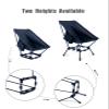 iClimb Two-Heights Light Compact Comfortable Camping Folding Beach Chair with Anti-Sinking Large Feet and Carry Bag (Black) view 4