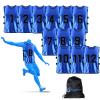 Augctoer Scrimmage Vest Sports Pinnies,Practice Vests,Team Practice Jerseys, Numbered Training Pennies for Sports Youth Adult 12pcs (Blue, L) view 1