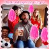 Lenwen 40 Pack Pom Poms Cheerleading Sports Dance Spirited Plastic Cheer Pompom Cheerleading Poms with Handles for Adults Rooters Sports Team Cheering Party(Pink) view 4