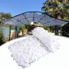 Jolan Camouflage Netting for Pergola,White Reinforced Camo Netting 2m 3m 4m 5m 6m 7m 8m 9m,Shade Net,Camouflage Net Military,Camping,Hunting,Decoration,Sunscreen,Car Cover,White-2x2.5m(6.6 * 8.2ft) view 1