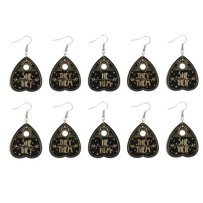 5 pairs of Love Heart Shape Acrylic Drop Earrings for Women - Romantic Dangle Jewelry, Valentine's Day Gift, Party Accessories, Elegant Decorative Earrings