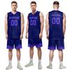 Custom Basketball Jersey for Men Basketball Uniform Youth Kids with Name,Numer,Logo, Personalized Team Jerseys Sportwear Navy-Blue view 2