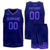 Custom Basketball Jersey for Men Basketball Uniform Youth Kids with Name,Numer,Logo, Personalized Team Jerseys Sportwear Navy-Blue view 3