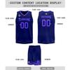 Custom Basketball Jersey for Men Basketball Uniform Youth Kids with Name,Numer,Logo, Personalized Team Jerseys Sportwear Navy-Blue view 4