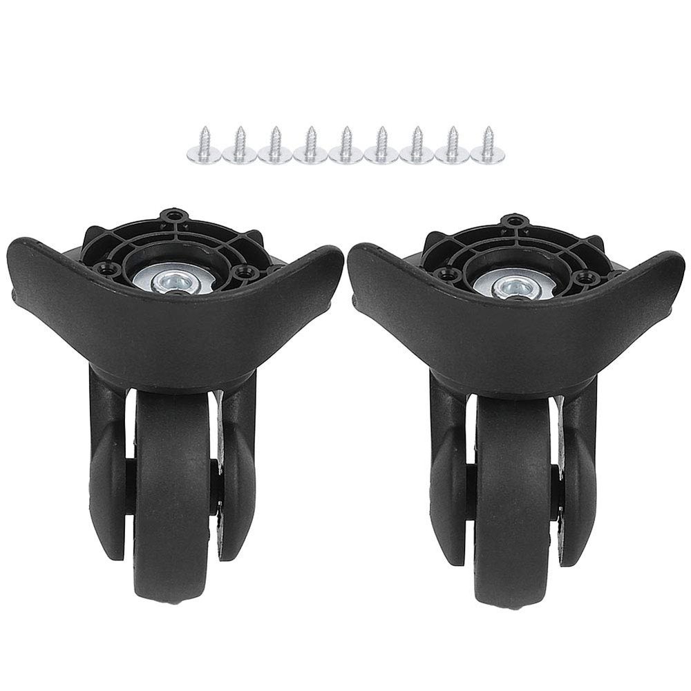 2pcs A65 Suitcase Mute Wheel,Replacement Luggage Wheels, Durable Suitcase Wheels Swivel, Suitcase Wheel with Screw, Universal Luggage Replacement Outdoor Supplies for Repair Replacement(S), Lugg