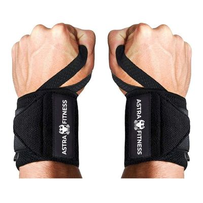 Weightlifting Wrist Wraps (IPF Graded) 18" Professional Quality Wrist Support with Heavy Duty Thumb Loop - Best Wrap for Powerlifting Competition, Strength Training, Bodybuilding (WRIST WRAPS)