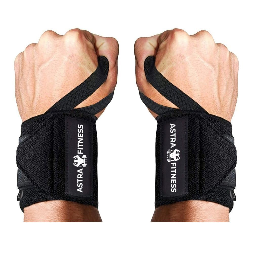 Weightlifting Wrist Wraps (IPF Graded) 18" Professional Quality Wrist Support with Heavy Duty Thumb Loop - Best Wrap for Powerlifting Competition, Strength Training, Bodybuilding (WRIST WRAPS)