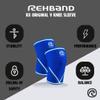 Rehband 7051 Classic 7mm V-Knee-Sleeve for Weightlifting, Competition Grade Powerlifting Knee Sleeve, Compression Sleeve for Crossfit, Squats, Gym, Colour:Blue - 1 Pair, Size:XX-Large view 2