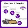Cycle1st Bike Disc Brake Pads Compatible with/Replacement for Shimano 4-Piston Caliper: XTR XT Surron SLX Deore Saint Zee Tektro TRP -for Mountain Bikes/MTB 83 (Semi-Metallic=Black: 1 Pair) view 2