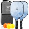 Pickleball Paddles Set of 2, 2026 USAPA Approved Pickleball Set, Fiberglass Lightweight Pickle Ball Rackets 2 Pack, 2 Outdoor Pickleball, 2 Indoor Pickleball Balls, 1 Pickleball Bag for Women and Men view 1