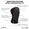 Rehband Indoor-Sports knee pads, 3mm Neoprene knee protectors for volleyball, handball & dancing, Unisex knee protector support, Colour:Black - 1 Pair, Size:X-Large view 3
