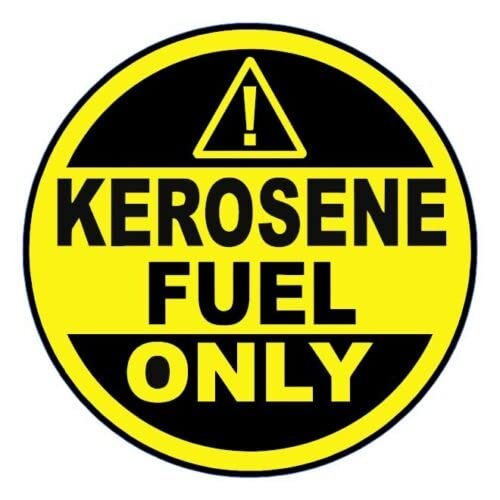 Kramer Kerosene Fuel Only Vinyl Decal Label Door Label Sticker Tank (2.5")