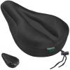 Zacro Bike Seat Cushion - Padded Gel Bike Seat Cover for Men & Women, Extra Padding Bicycle Saddle fit with Peloton/Spin Stationary Exercise/Mountain Road Cycling Bike (Small, Black) view 1