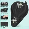 Zacro Bike Seat Cushion - Padded Gel Bike Seat Cover for Men & Women, Extra Padding Bicycle Saddle fit with Peloton/Spin Stationary Exercise/Mountain Road Cycling Bike (Small, Black) view 3
