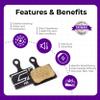Cycle1st Bike Disc Brake Pads Compatible with/Replacement for Shimano 2-Piston Caliper: Dura Ace Ultegra Tiagra GRX XTR XT SLX Metrea Rever Tektro TRP-for Road/Mountain Bikes 88 (Semi-Metallic) view 2
