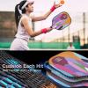 Pickleball Paddles Set of 2, USAPA Approved Pickleball Set, Fiberglass Lightweight Pickleball Rackets 2 Pack, 2 Outdoor Pickleball, 2 Indoor Pickleball Balls, 1 Pickleball Bag for Women Men, Orange view 4