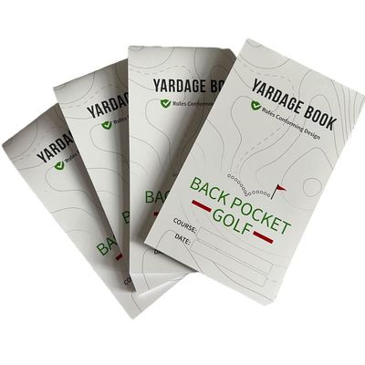 BACK POCKET GOLF Yardage Book (4 Pack) - USGA Conforming and Made in USA - Essential for Tournament Players. Fits Easily Inside Your Yardage Book or scorecard Holder.