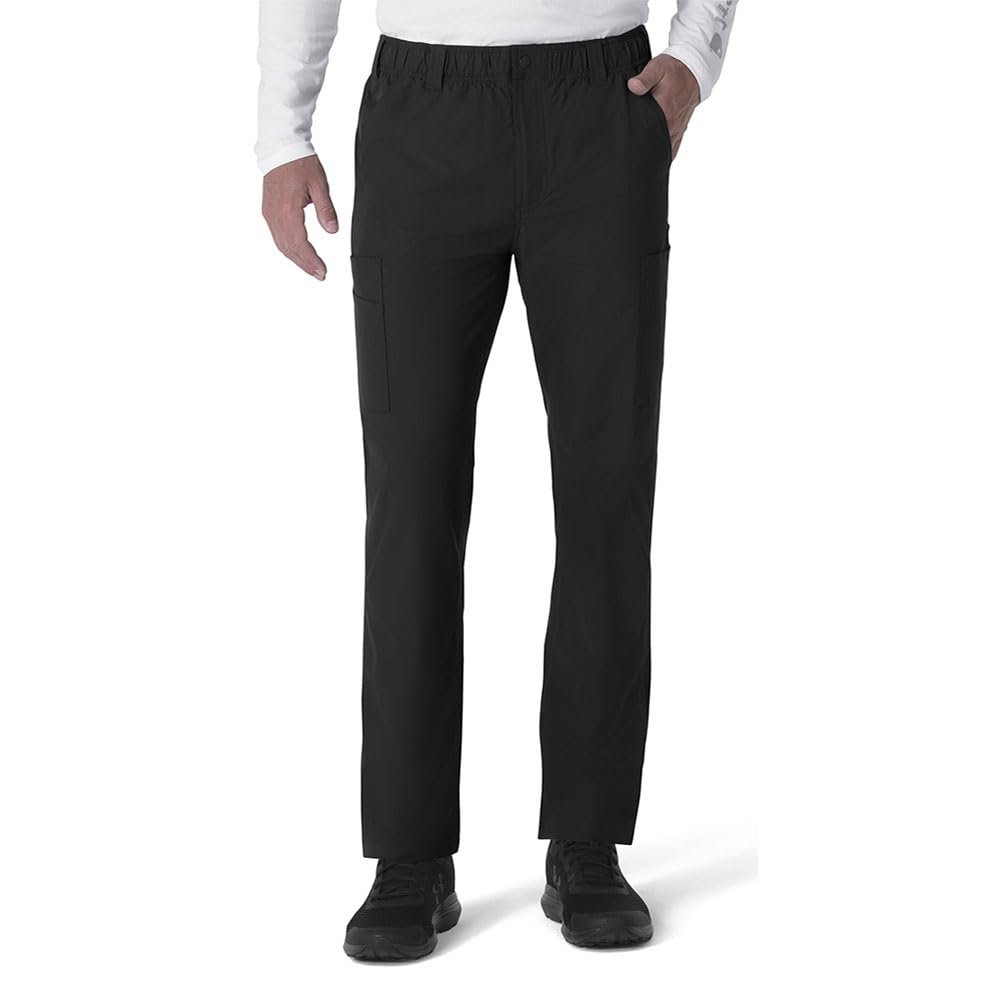 Carhartt Force Essentials Men's Straight Leg Cargo Scrub Pant - Black, S Short