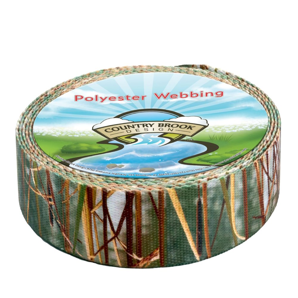 Country Brook Design - Waterfowl Camo Polyester Webbing (1 Inch, 5 Yards)