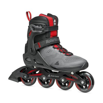 Rollerblade Macroblade 84 's Adult Fitness Inline Skate, Dark Gray & Red, Performance Inline Skates, Dark Grey/RED, 11/11.5
