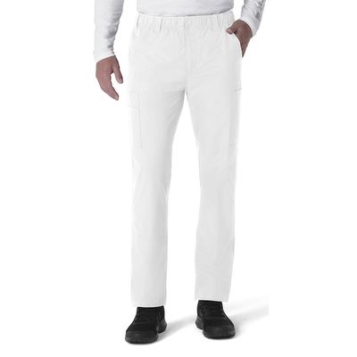 Carhartt Force Essentials Men's Straight Leg Cargo Scrub Pant - White, S Tall
