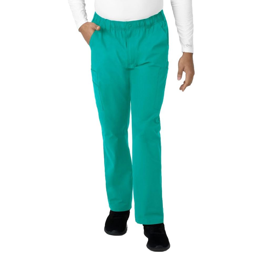 Carhartt Force Essentials Men's Straight Leg Cargo Scrub Pant - Teal Blue, 2X S
