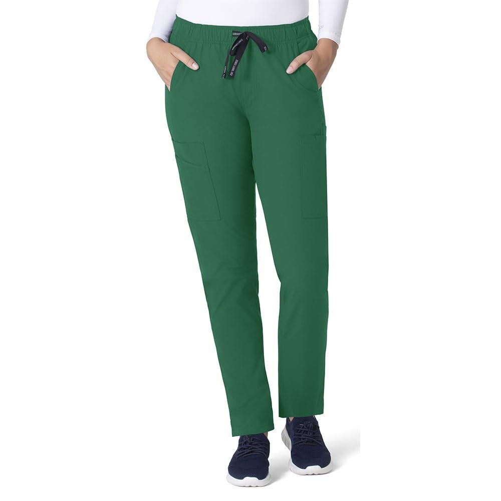 Carhartt Force Essentials Women's Straight Leg Scrub Pant - Hunter, M Petite