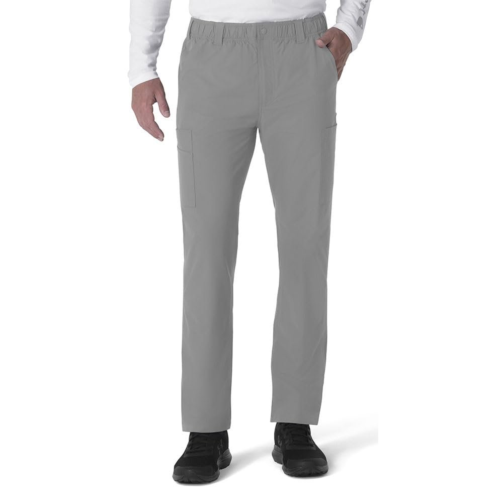Carhartt Force Essentials Men's Straight Leg Cargo Scrub Pant - Grey, 4X