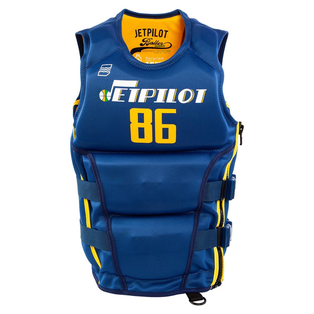 Jetpilot S.Bonifay Baller Neoprene Coast Guard Approved Life Jacket PFD (Navy, Medium)