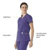 Carhartt Force Essentials Women's Modern Fit V-Neck Scrub Top - Grape, 3X view 2