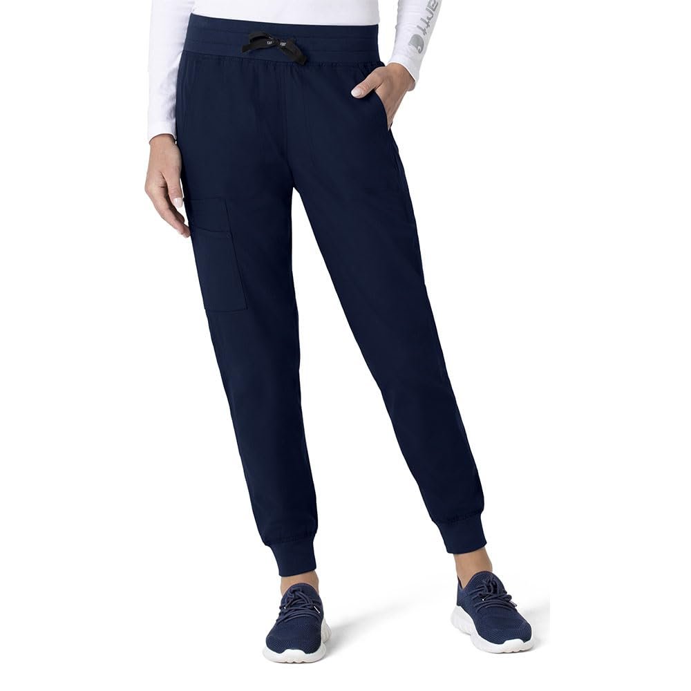 Carhartt Scrubs C51113 Women's Force Modern Fit Jogger Pant Large Petite Navy