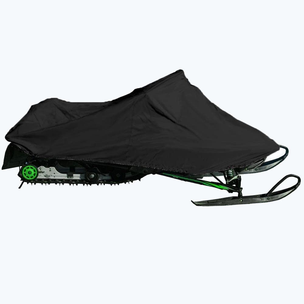 200 Denier Storage Snowmobile Cover Compatible for The 1999-2003 Polaris Model 800 XCR Snowmachine Sled. All Black.