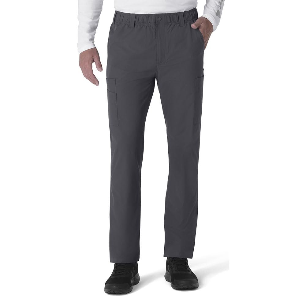 Carhartt Force Essentials Men's Straight Leg Cargo Scrub Pant - Pewter, S Short