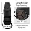 Deluxe Recycles Boat Trash Can Bag - Durable 600D Mesh Oxford Fabric, Bottom Zipper, and Washable - Ideal for Boats, Kayaks, Campers, RVs, and More (Black) view 4