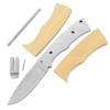 EZSMITH Full Tang Hunting Knife Kit - DIY Fixed Blade Knife Making Series - (Blade Blank, SS Guard & Pinstock w/Pre-machined Yellowheart Handle Blanks) - (USA Design) - (Gift Boxed) - (by KnifeKits) view 1