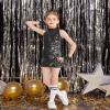 LOLANTA Girls Sequin Dance Dress Sparkle Hip Hop Jazz Dance Outfits Sleeveless Top Shorts (Black, 8-9 Years) view 2