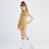 LOLANTA Girls Sequin Dance Clothes Sparkle Hip Hop Jazz Dance Outfits Sleeveless Top Shorts (Golden, 10-11 Years) view 2