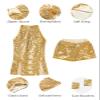 LOLANTA Girls Sequin Dance Clothes Sparkle Hip Hop Jazz Dance Outfits Sleeveless Top Shorts (Golden, 10-11 Years) view 4