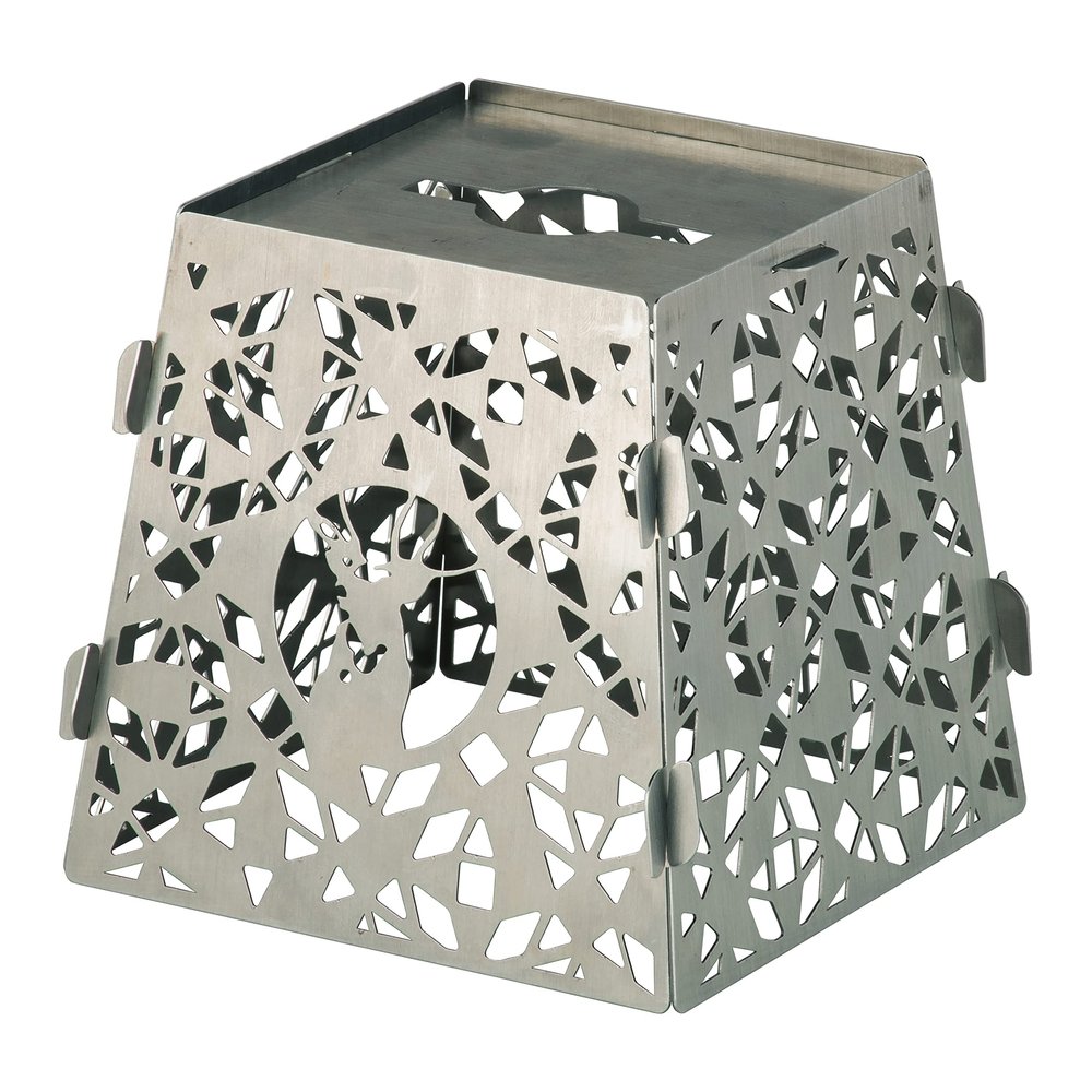 Captain Stag CS UK-5012 Stainless Steel Lantern Shade with Storage Bag, Silver, Made in Japan