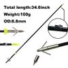 AMEYXGS 6/12pcs Archery Fiberglass Bowfishing Arrow Bow Fishing Arrows with Broadheads and Safty Slides for Compound and Bow Recurve Bow Fishing Hunting (6 Pcs) view 2