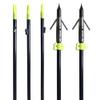 AMEYXGS 6/12pcs Archery Fiberglass Bowfishing Arrow Bow Fishing Arrows with Broadheads and Safty Slides for Compound and Bow Recurve Bow Fishing Hunting (6 Pcs) view 4