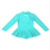 Moggemol Kids Girls Figure Ice Skating Leotard Dress Mesh Splice Roller Skating Dance Performance Costume Mintgreen 12 Years view 4