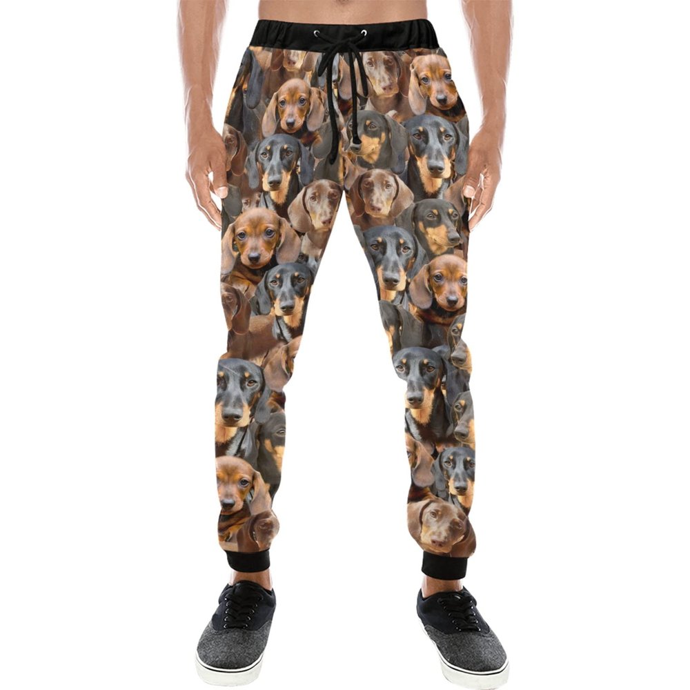 Cowcute Dauchson Dog Sweatpants for Women Men, Athletic Pants Traning Track Pants Jogger, Gift for Pet Dogs Lover Owner