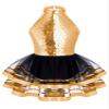 CHICTRY Kids Girls Shiny Sequined Ballet Tutu Dress Modern Jazz Latin Dance Costume Dancewear Champagne 6 Years view 1