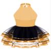 CHICTRY Kids Girls Shiny Sequined Ballet Tutu Dress Modern Jazz Latin Dance Costume Dancewear Champagne 6 Years view 2