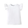 ZFZDRen 12M-7Y Toddler Baby Girls T Shirt Solid Color Blouse Ruffle Top Cotton Casual Tees Plain Shirt (18-24 Months, B048) view 4
