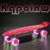 Kqpoinw Skateboards, 22" Complete Skateboard for Kids Ages 6-12, Mini Cruiser Skateboard for Kids Boys Girls Teens Beginners with Colorful LED Light up Flashing Wheels Skate Tool view 2