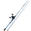 One Bass Fishing Rod Reel Combo, Baitcasting Fishing Pole with Graphite 2Pc Blanks - Blue -Left Handed - 6'0" view 1