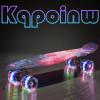 Kqpoinw Skateboards, 22" Complete Skateboard for Kids Ages 6-12, Mini Cruiser Skateboard for Kids Boys Girls Teens Beginners with Colorful LED Light up Flashing Wheels Skate Tool view 2